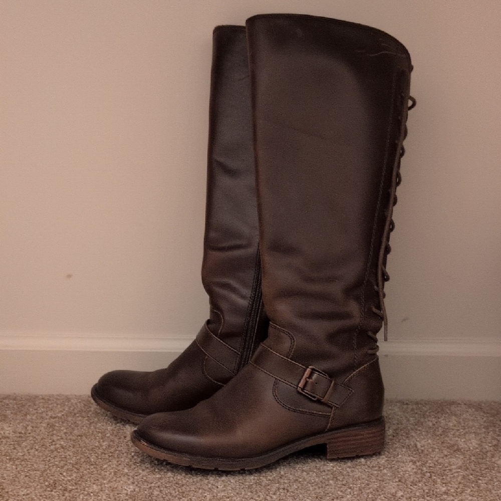 Sofft Dark Brown Knee High Boots